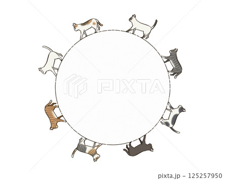 円状に歩く短毛腫猫セット 125257950