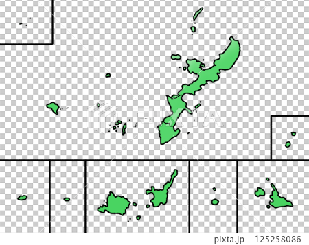 A slightly loose map of Okinawa prefecture divided into regions A slightly loose map of Okinawa prefecture divided into regions 125258086