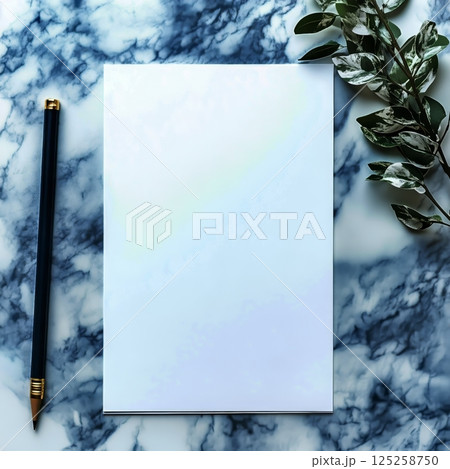 Creative Workspace With Blank Paper Surrounded by Flowers and Writing Tools for Artistic Inspiration AI Generative Creative Workspace With Blank Paper Surrounded by Flowers and Writing Tools for Artistic Inspiration AI Generative 125258750