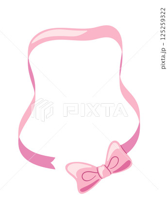 Coquette bow frame hand drawn 125259322