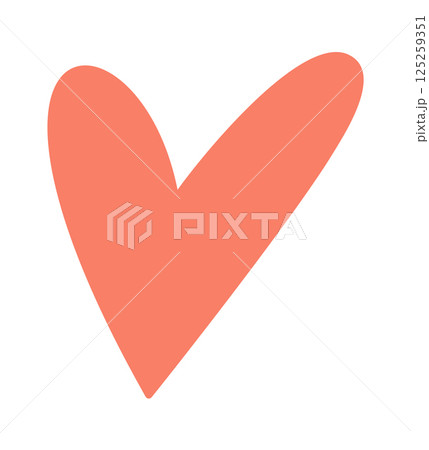 Love shape hand drawn heart 125259351
