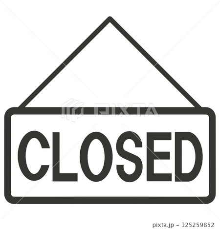 closedの文字 closedの文字 125259852