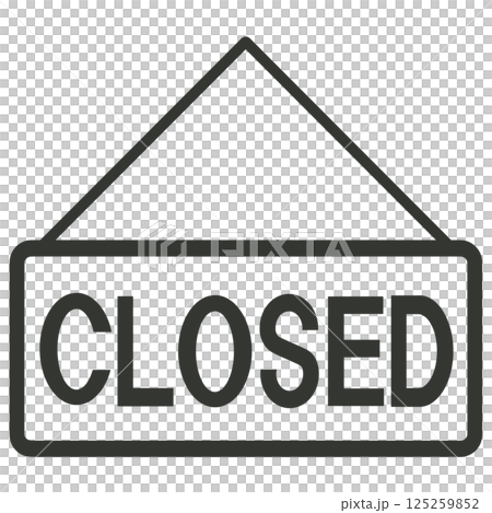 closedの文字 closedの文字 125259852