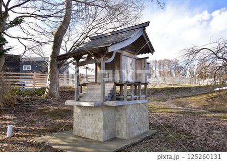 春の北海道北斗市で小高神社境内の風景を撮影 春の北海道北斗市で小高神社境内の風景を撮影 125260131