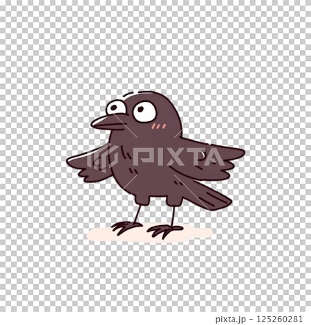 變形的觸摸,烏鴉插圖,圖標,材料,無背景, 變形的觸摸,烏鴉插圖,圖標,材料,無背景, 125260281