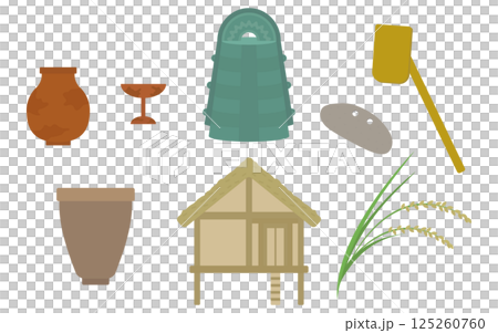 弥生時代　イラストセット 125260760