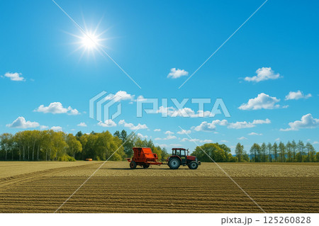 北海道の農村風景 女満別 北海道の農村風景 女満別 125260828