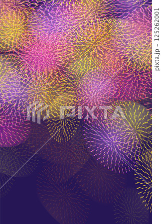 花火　暑中見舞い　和柄　背景 125262001