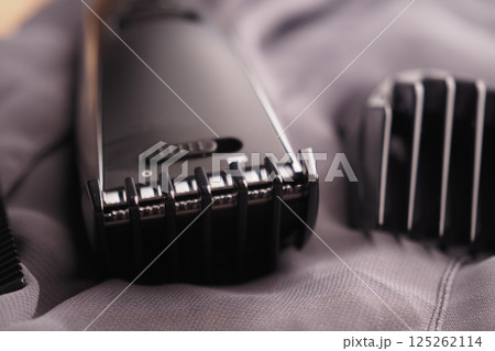 Grooming tools ready for use on a smooth surface 125262114