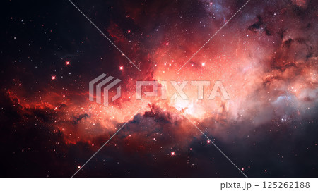 深宇宙に輝く星雲 - 宇宙の色彩豊かな風景 125262188