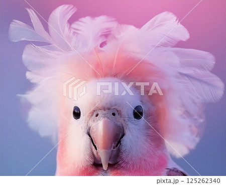 futuristic scarlet lover bird 125262340