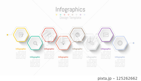 Infographic 8 options design elements for your business data. Vector Illustration. 125262662