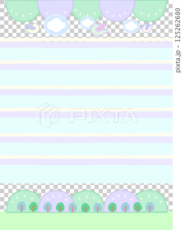 鳥と自然の新緑のフレーム 125262680
