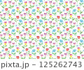 水彩で描いたビオラの背景イラスト素材　背景透明 125262743