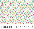 水彩で描いたビオラの背景イラスト素材　背景グリーン 125262745