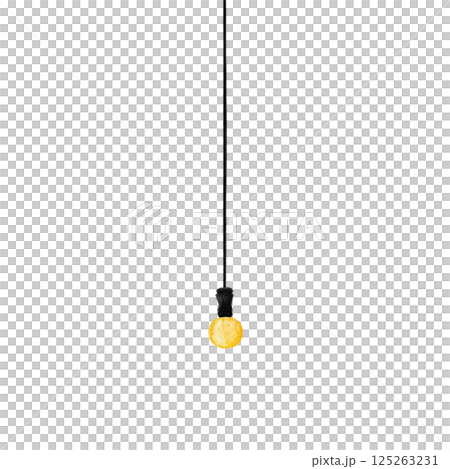 Simple lighting pendant light watercolor illustration Simple lighting pendant light watercolor illustration 125263231