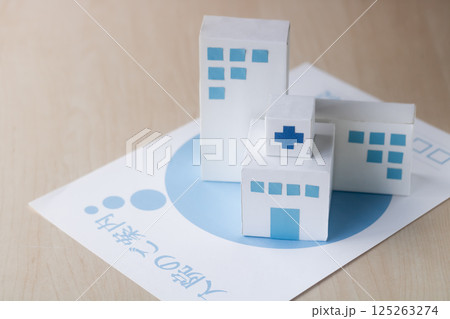 入院のご案内とペーパークラフトの大病院 125263274