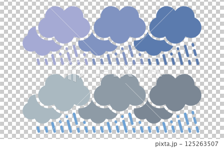 Rain cloud linear precipitation band illustration Rain cloud linear precipitation band illustration 125263507