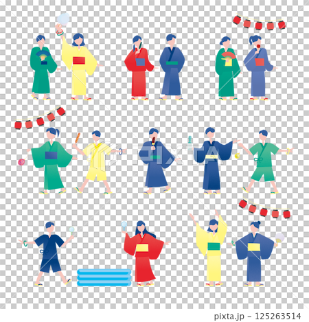 お祭り　人 125263514