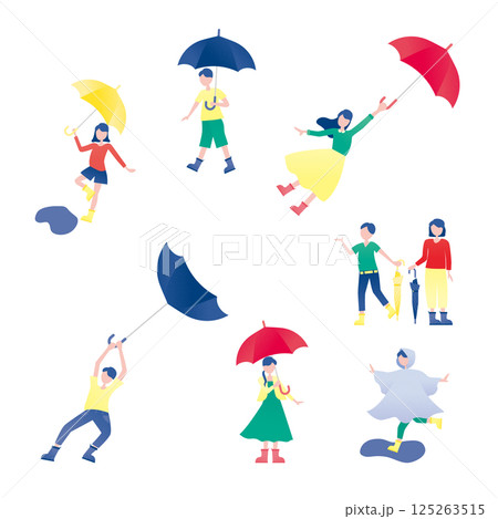 雨の日　人 125263515