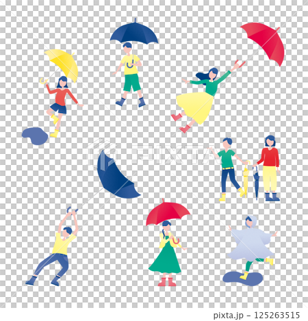 雨の日　人 125263515