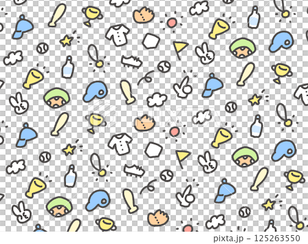 Cute hand drawn baseball vector illustration Cute hand drawn baseball vector illustration 125263550