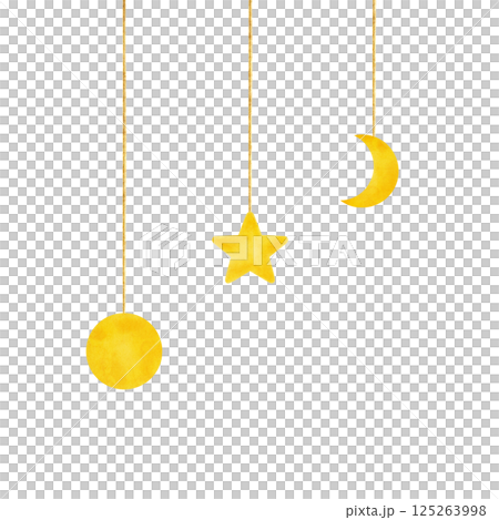 簡約照明吊燈水彩插畫 125263998