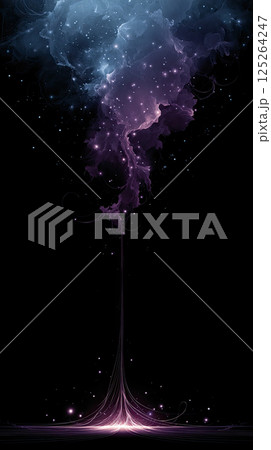 Glowing thread connects brain to stars, symbolizing limitless thought Glowing thread connects brain to stars, symbolizing limitless thought 125264247