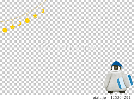 水彩企鵝動物光插畫 125264291