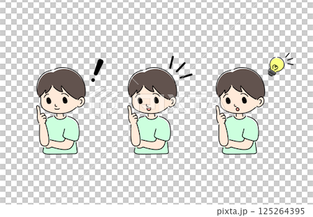 ひらめきキッズ　男の子カラー上半身 125264395