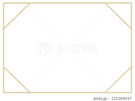 黄色のシンプルな四角い装飾フレーム 125264437