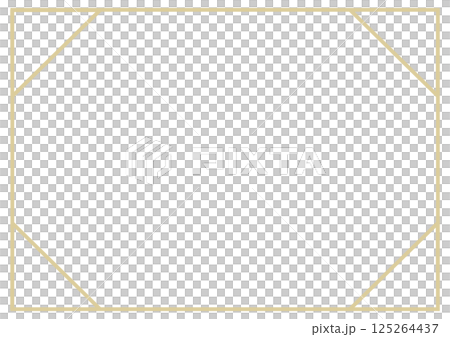 黄色のシンプルな四角い装飾フレーム 125264437