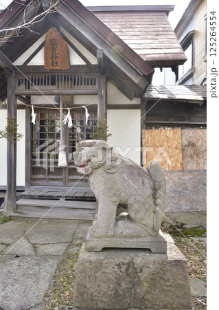 春の北海道函館市で塩竈神社境内の風景を撮影 125264554