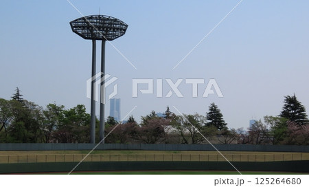 野球場の照明 125264680