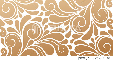Seamless pattern with swirls in beige and brown colors isolated white backgrounds for wallpaper in the style of baroque seamless, Fashionable modern wallpaper or textile, book cover printing paper Seamless pattern with swirls in beige and brown colors isolated white backgrounds for wallpaper in the style of baroque seamless, Fashionable modern wallpaper or textile, book cover printing paper 125264838
