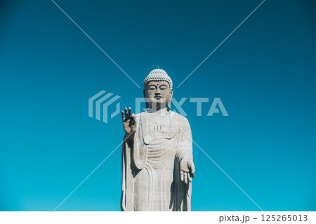 青空に映える巨大な牛久大仏 青空に映える巨大な牛久大仏 125265013