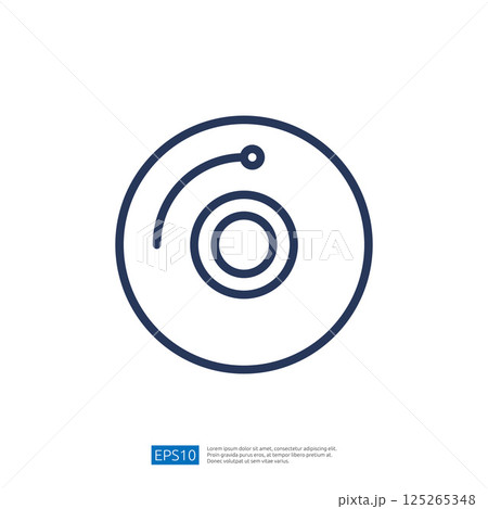 Minimalistic Data Analyst Icon Representing Data Visualization and Analytics Concept in Digital Business Environment 125265348