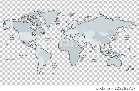 A hand-drawn, colour-coded world map 3 A hand-drawn, colour-coded world map 3 125265717