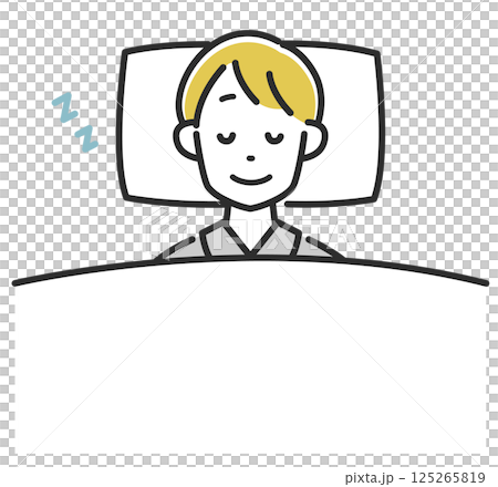 一名男子熟睡的插圖 125265819