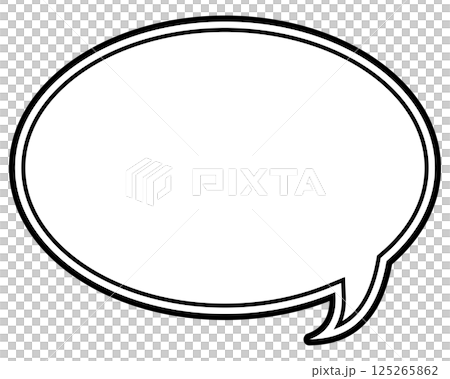 簡單的黑白雙線氣泡，圓形，右向 02 125265862