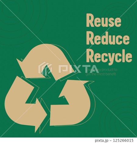 Reuse, Reduce, Recycle Awareness Vector Illustration 125266015