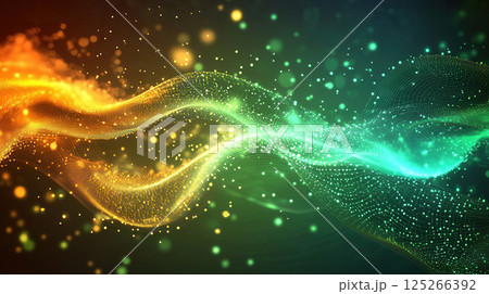 Ai generated Abstract futuristic data flowing in cyberspace with glowing particles Ai generated Abstract futuristic data flowing in cyberspace with glowing particles 125266392