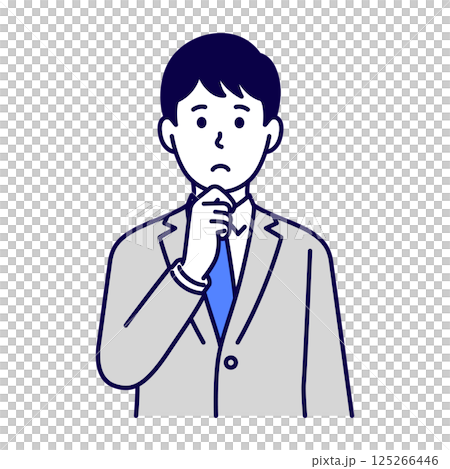 一個穿著西裝的男人有麻煩 125266446