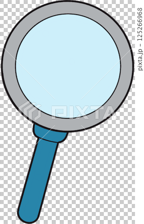 The illustration of a magnifier 125266968