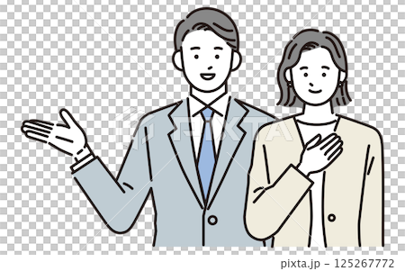 穿西裝的男性和女性商人 125267772