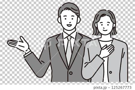 穿西裝的男性和女性商人 125267773