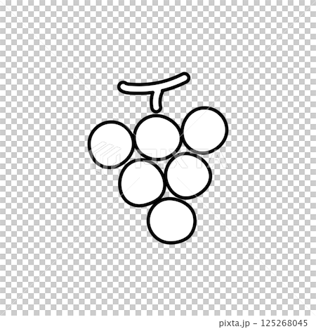 ぶどうのイラスト-線画 125268045
