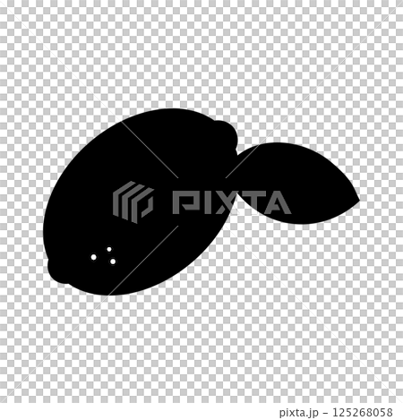 レモンのイラスト-モノクロ 125268058