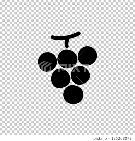 Grape illustration - monochrome 125268072