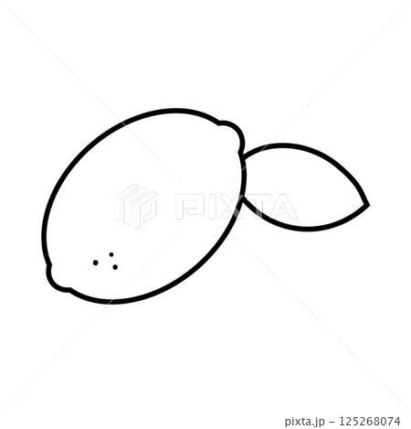 レモンのイラスト-線画 レモンのイラスト-線画 125268074